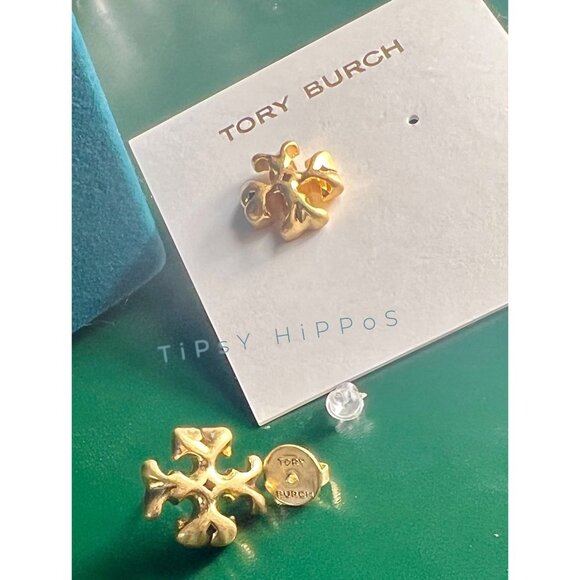 Tory Burch Gold Roxanne Delicate Necklace & Earrings Jewelry Set - Picture 6 of 7